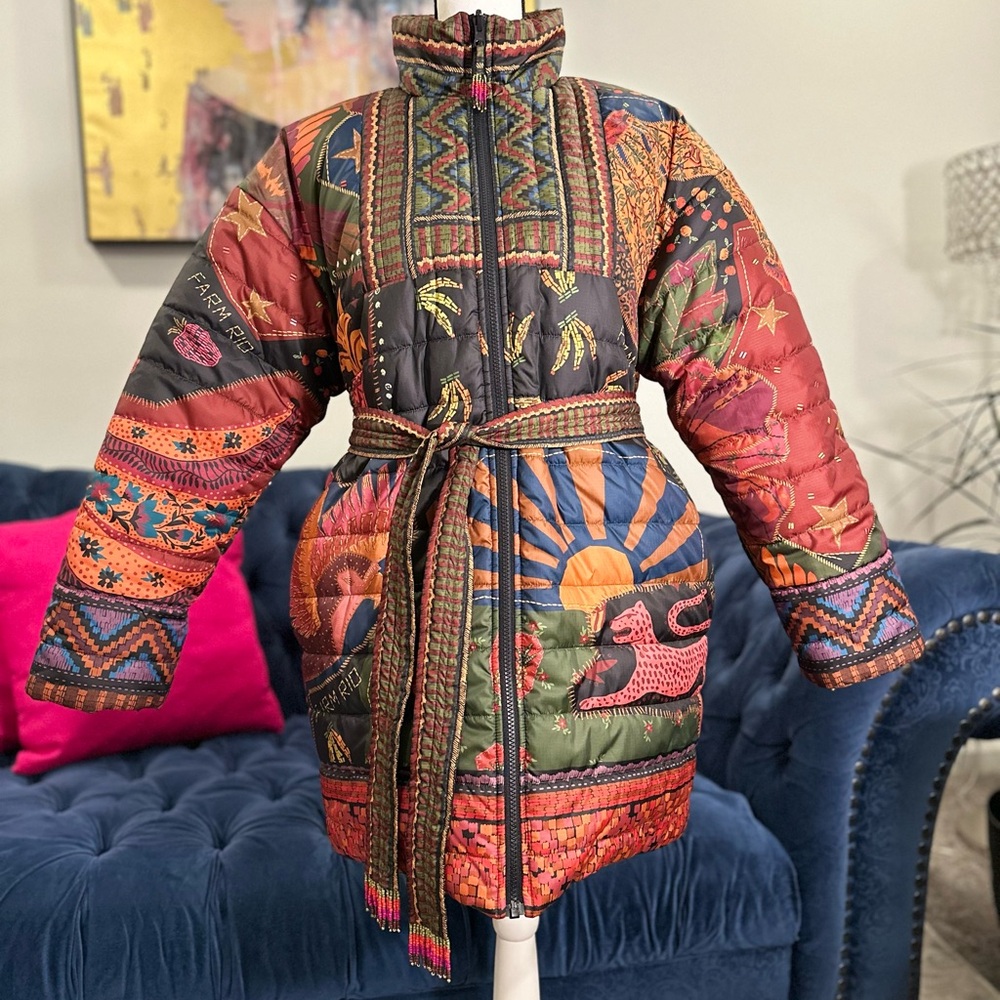 FARM Rio Multicolor Patterned Puffer Jacket